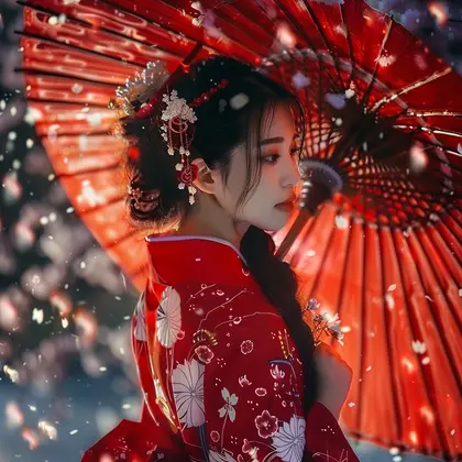Aiyanshe Beautiful Realistic Silicone Doll - Kimono Red Geisha Adult Erotic Figure For Men thumbnail 2