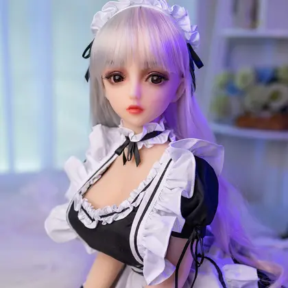 Insertable Full Body Adult Solid Silicone Doll For Men, Small 2D Anime Beauty Non-Inflatable Sex Doll background preview