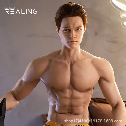 Realing 175cm 1:1 Life-Size Realistic Male Silicone Doll - Jing Zhe background preview