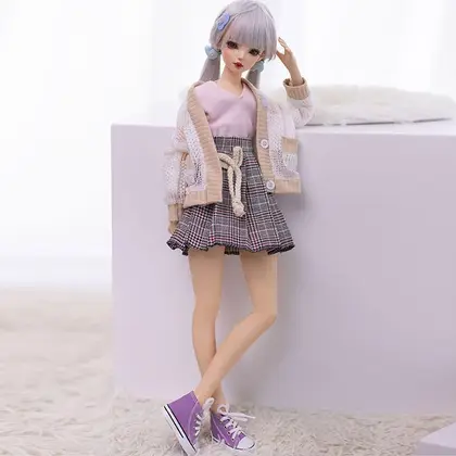 Realistic Silicone Female BJD Doll for Men with Skeleton, Anime 2D Figure, Small Size, Insertable thumbnail 4