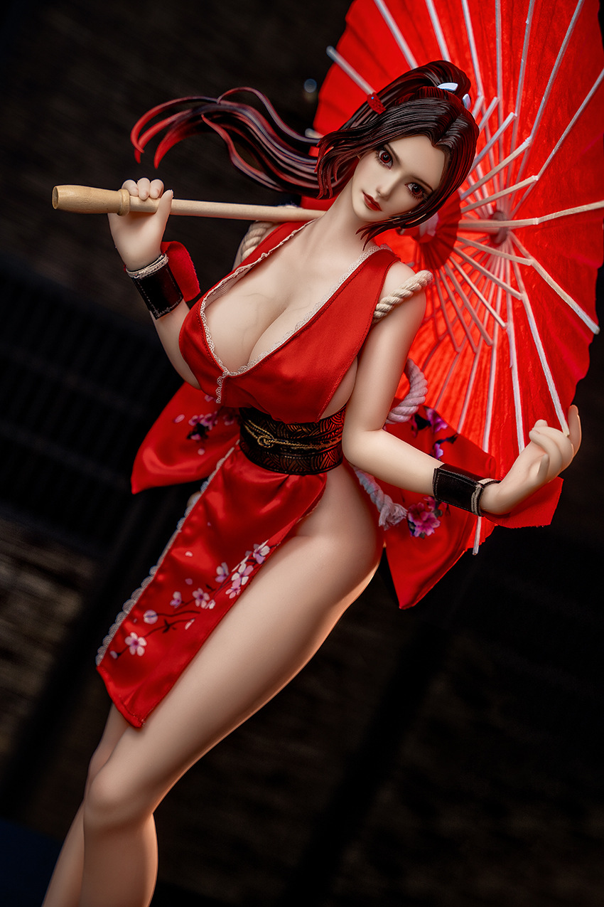 Aiyanshe Beautiful Realistic Silicone Doll - Kimono Red Geisha Adult Erotic Figure For Men thumbnail 6