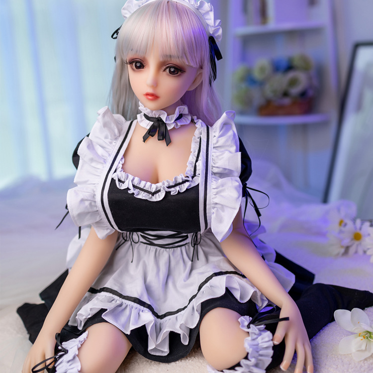Insertable Full Body Adult Solid Silicone Doll For Men, Small 2D Anime Beauty Non-Inflatable Sex Doll thumbnail 2