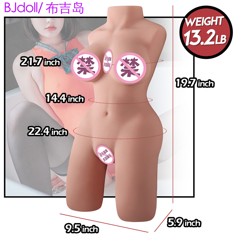 Half-Body Realistic Silicone Doll Large Buttocks Mold Male Masturbator Adult Sex Toy thumbnail 11
