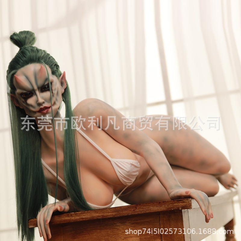 New Arrival Men's Masturbator - Independent Site Exclusive Figure Invisible Wings Alien Full Body Solid Silicone Doll thumbnail 5