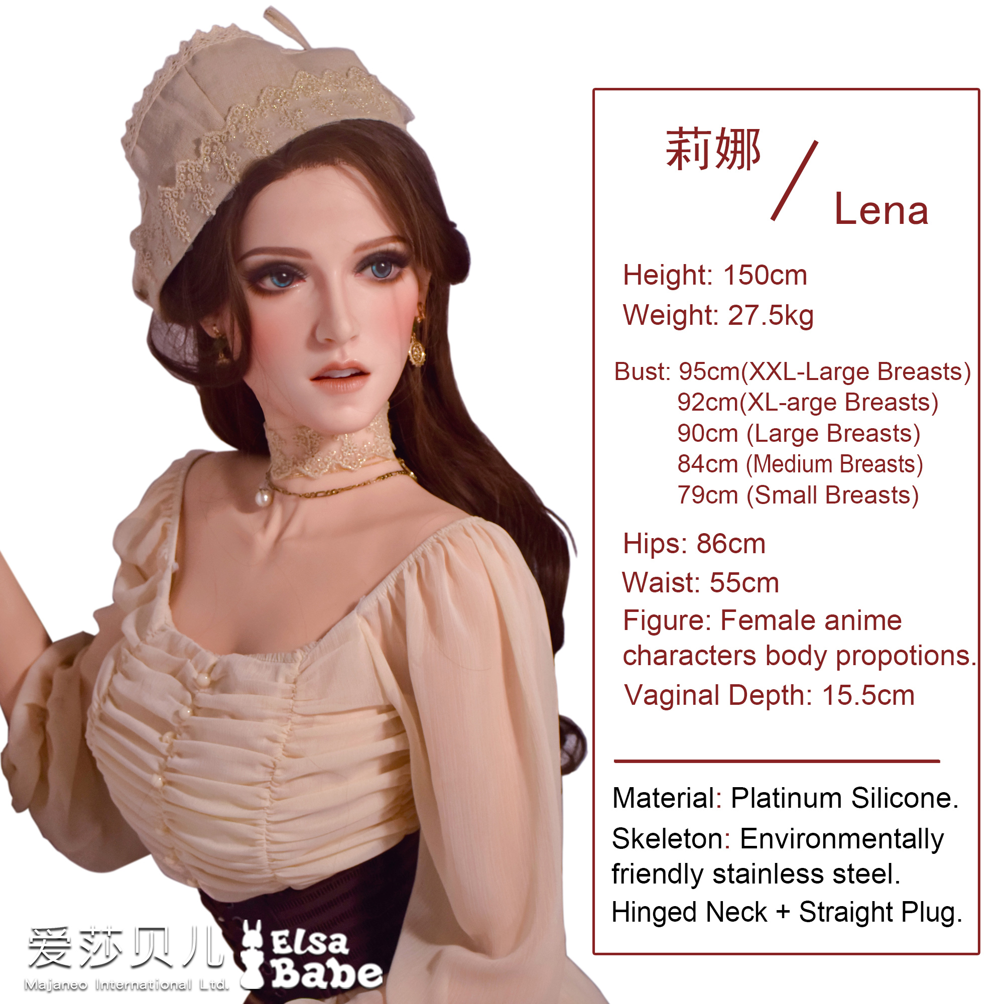 ElsaBabe Lena Davis RHC002 Torso Silicone Sex Doll thumbnail 5